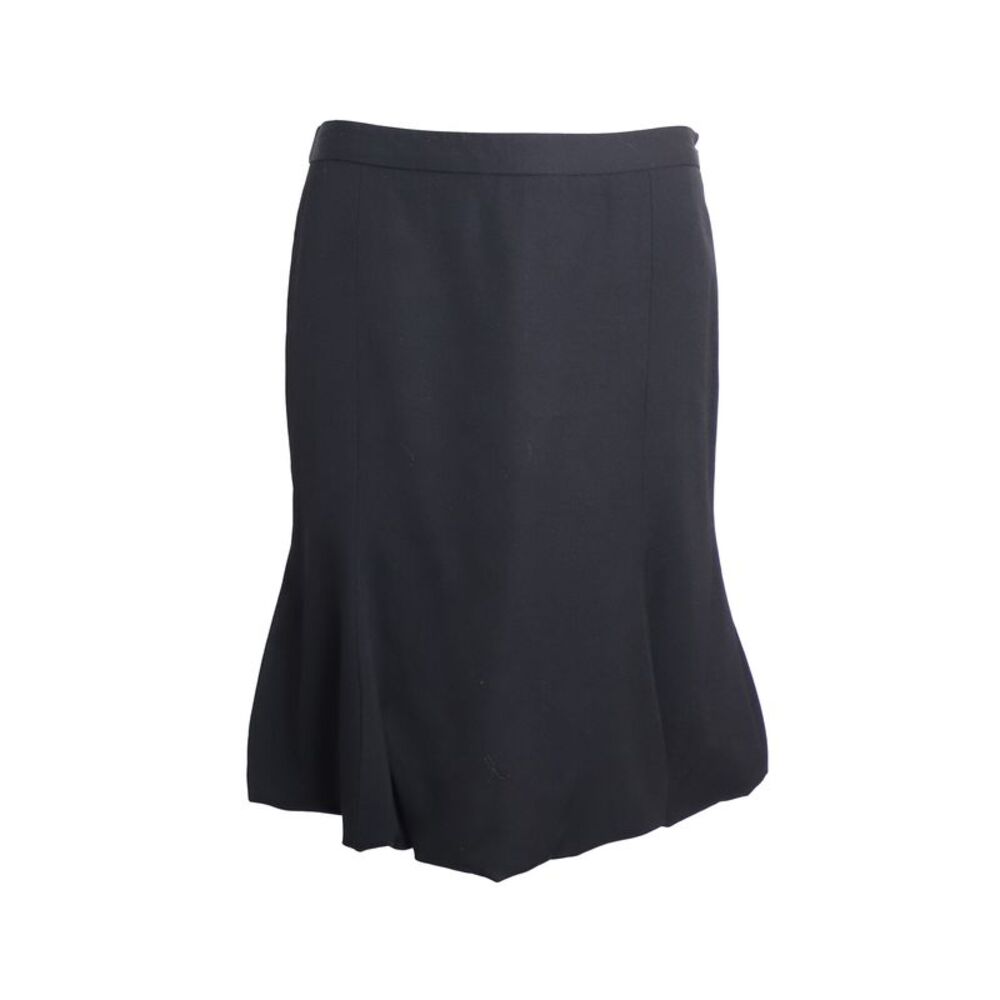 Moschino Cheap And Chic Fluted Skirt in Black Wool
